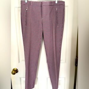 Banana Republic Pink and Black Straight Leg Pants